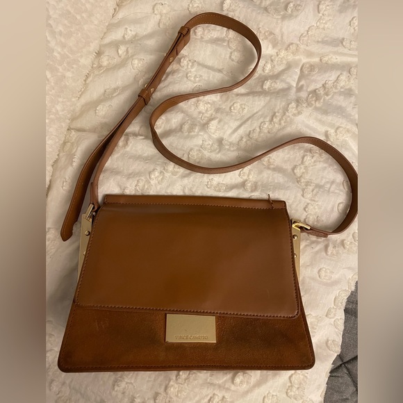 Vince Camuto Bags Vince Camuto Brown Leather Crossbody Purse Poshmark